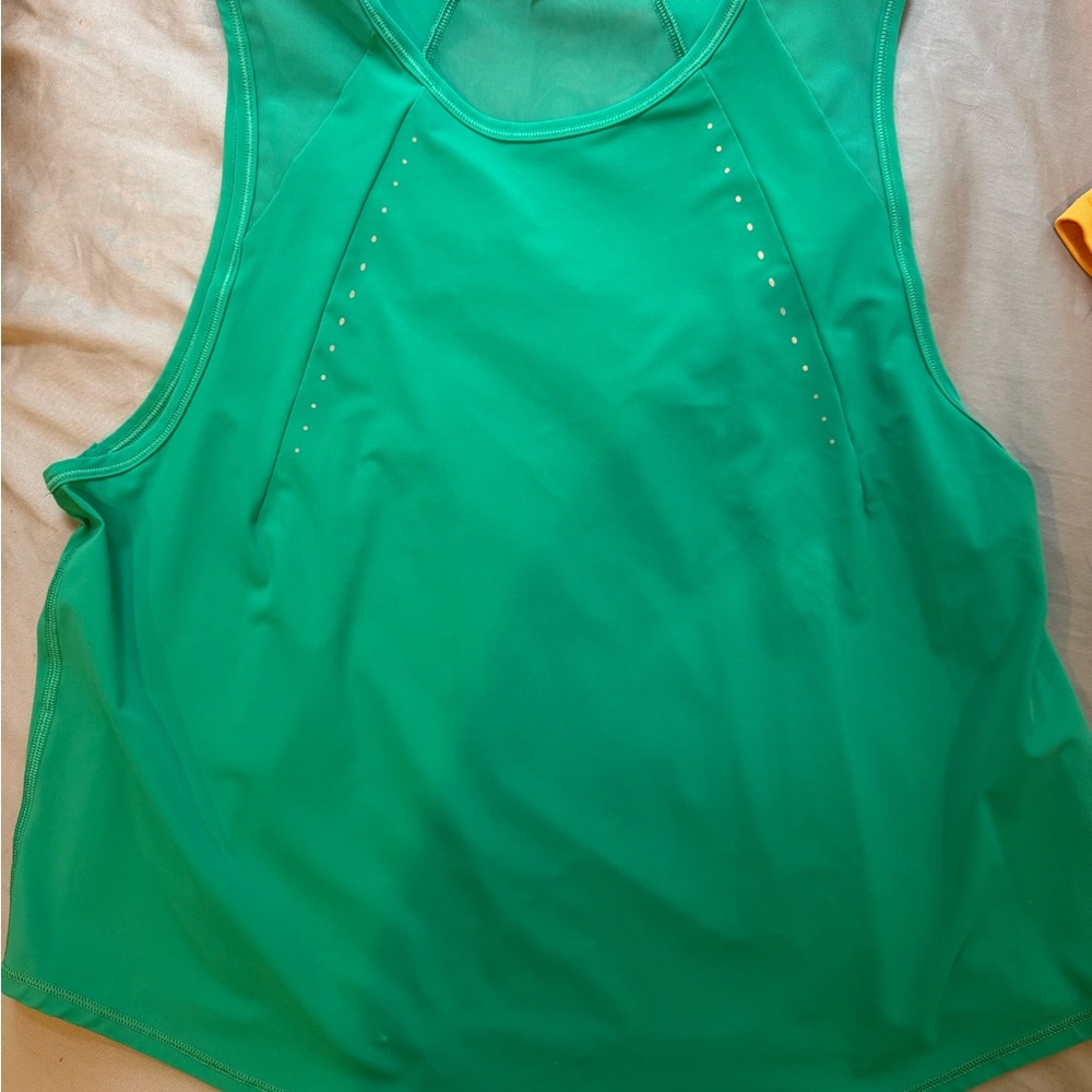 Lululemon Athletica Green Crop Tank Top